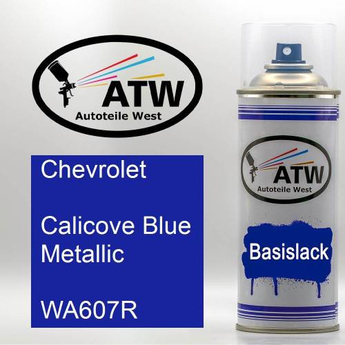 Chevrolet, Calicove Blue Metallic, WA607R: 400ml Sprühdose, von ATW Autoteile West.